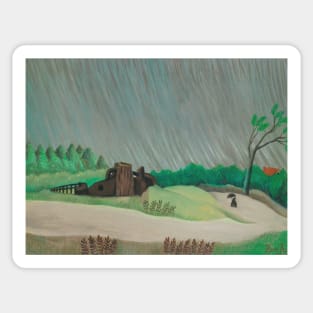 Un Matin De Pluie by Henri Rousseau Sticker